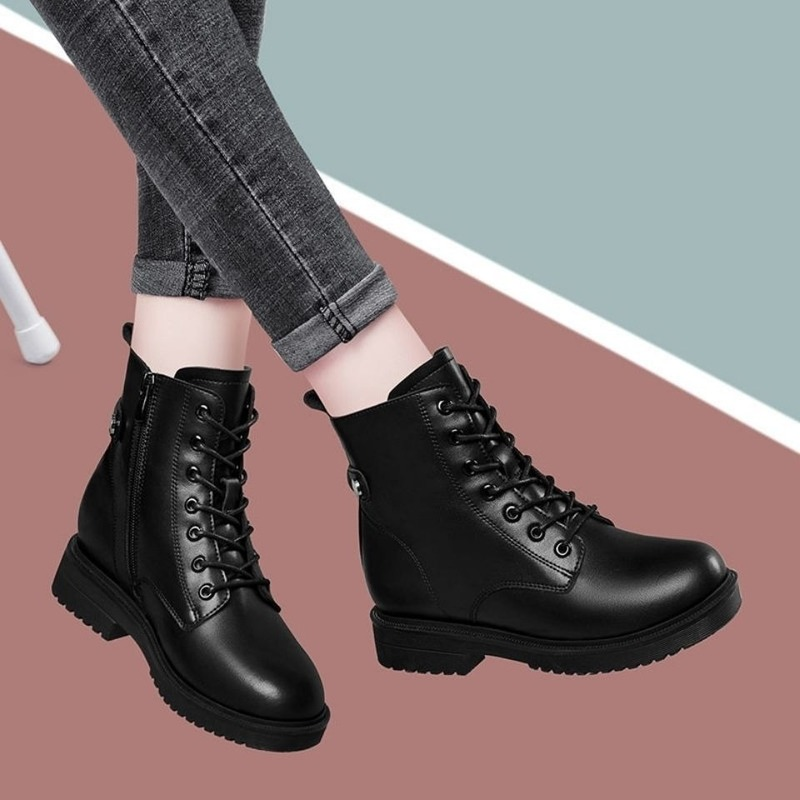Dam & #39 ;s ankelstövlar höst vinter kvinnor chelsea boots dam korta stövlar platta skor platå boots gotiska botas de mujer