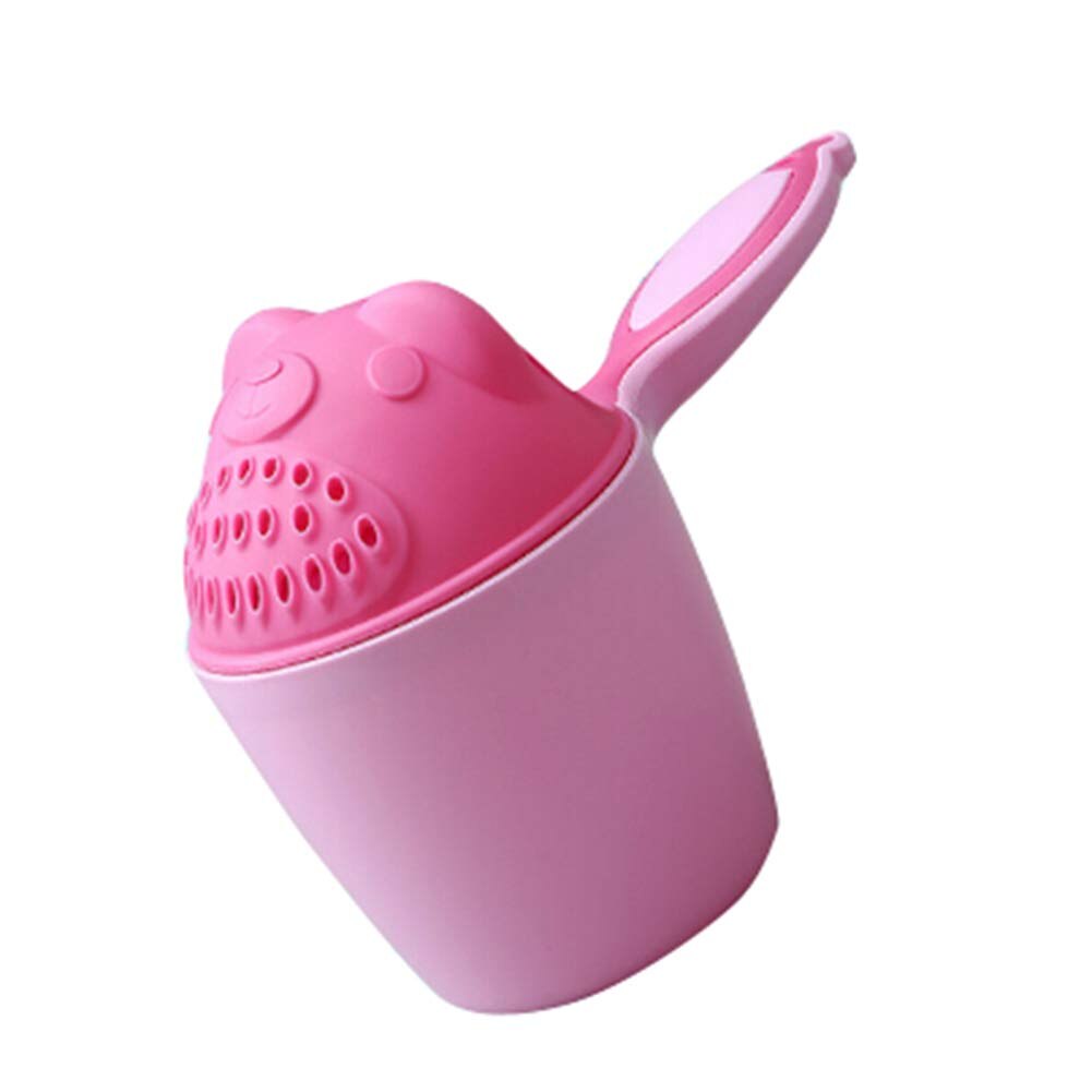 Badkamer Kinderen Baby Douche Shampoo Spoelen Cup Cartoon Beer Haar Wassen Lepel Kind Wassen Haar Cup Kids Bad Tool: Pink