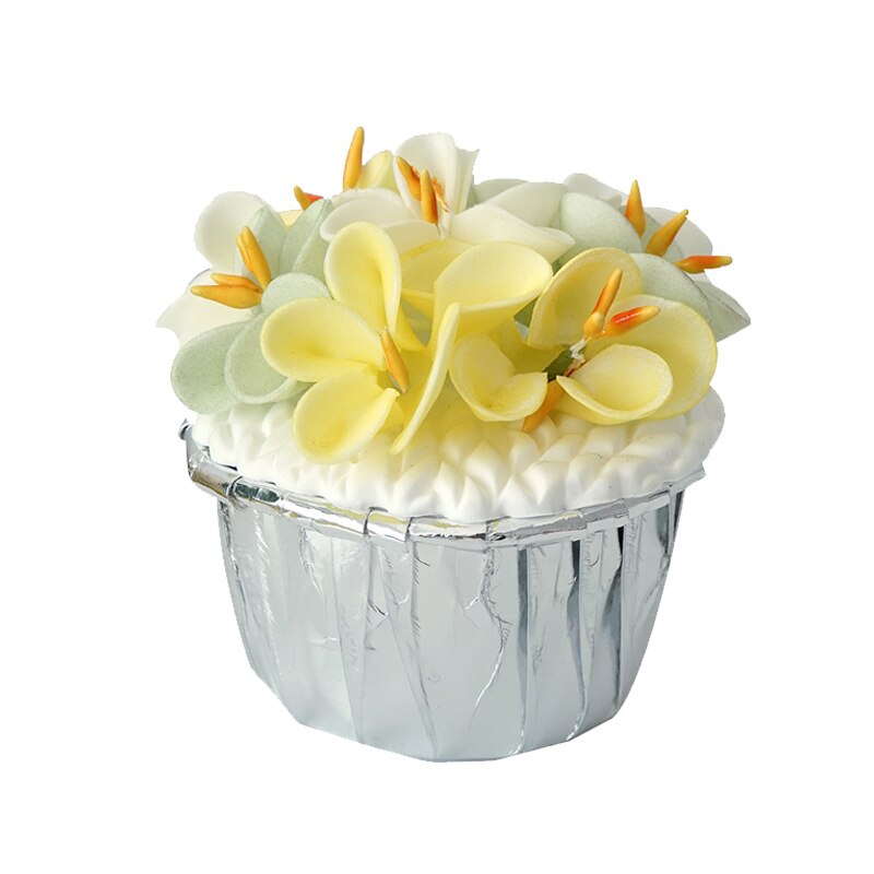 2 unids/lote de cupcakes de cerezo en flor de imitación: Azul cielo