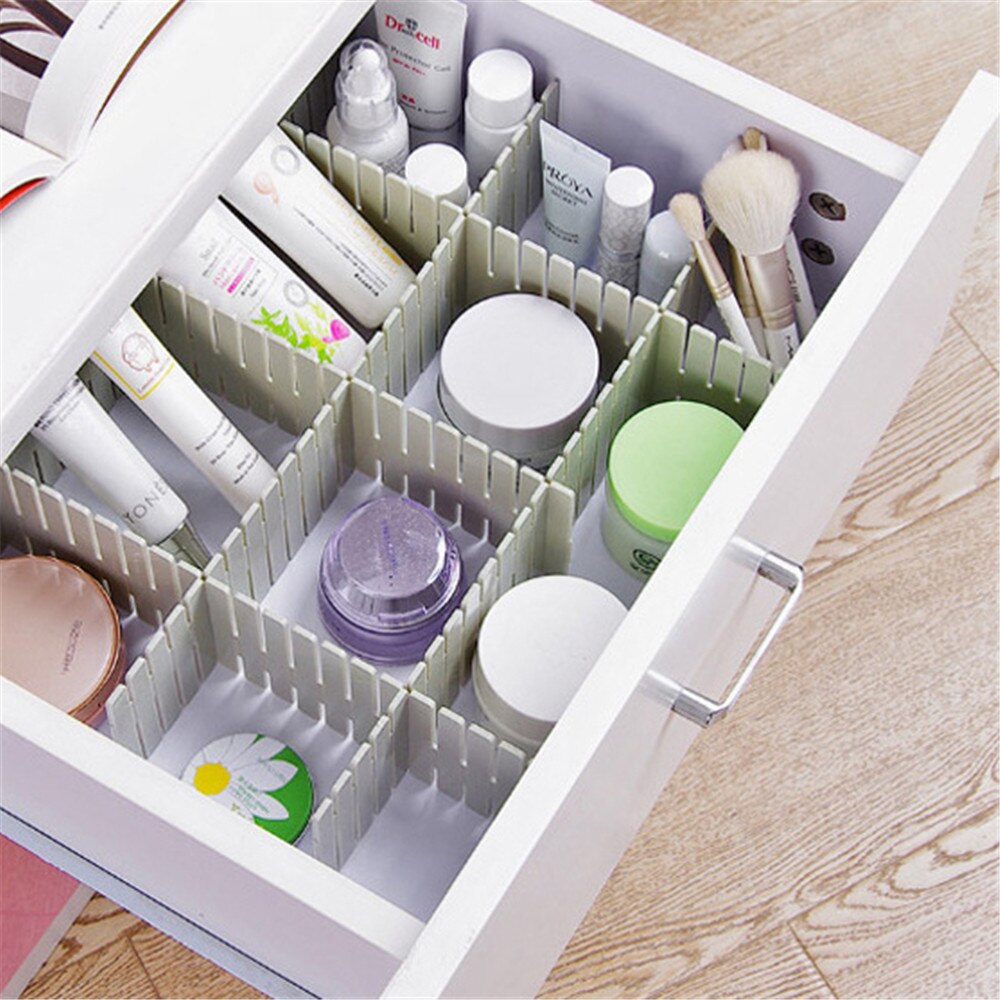 4pcs/Set Plastic Drawer Divider Household Storage Organizer DIY Drawer Organizer Separator Partition Board Home Storage Tools