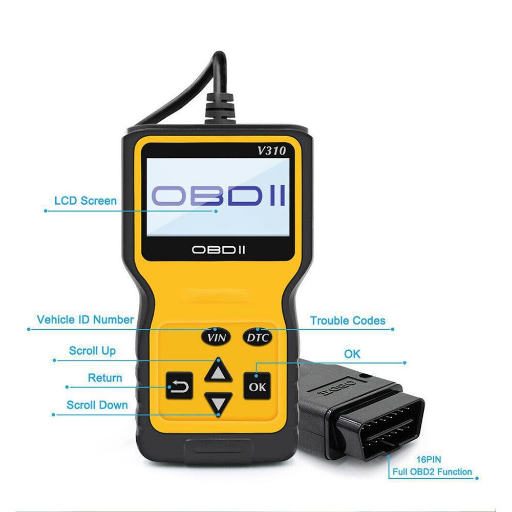 Code Reader V310 Obd Auto Scanner Universele Auto Motor Diagnostic Tools 2022 OBD2 Scan Engine Fault Diagnostic Tool Motorfiets