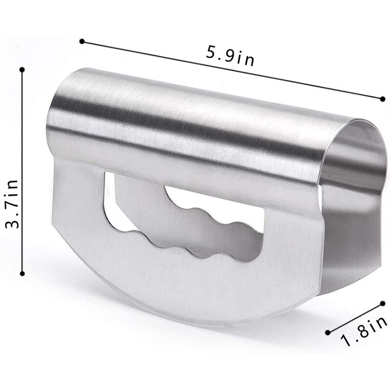 Mezzaluna-cuchillo de acero inoxidable para ensaladas, doble hoja, cubiertas protectoras, utensilios de cocina