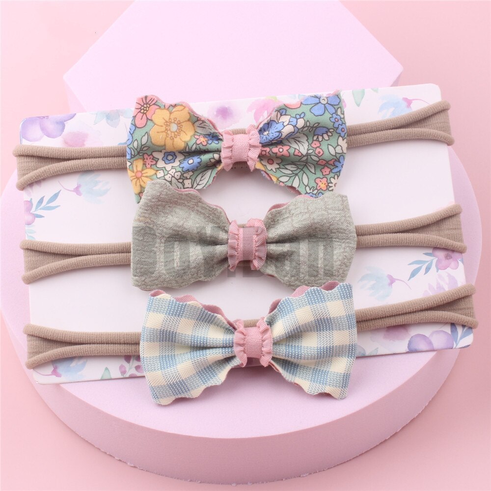 3 unids/set nuevos niños bebé niña arco elástico banda pelo bebé de un año de edad venda del bebé diadema para foto