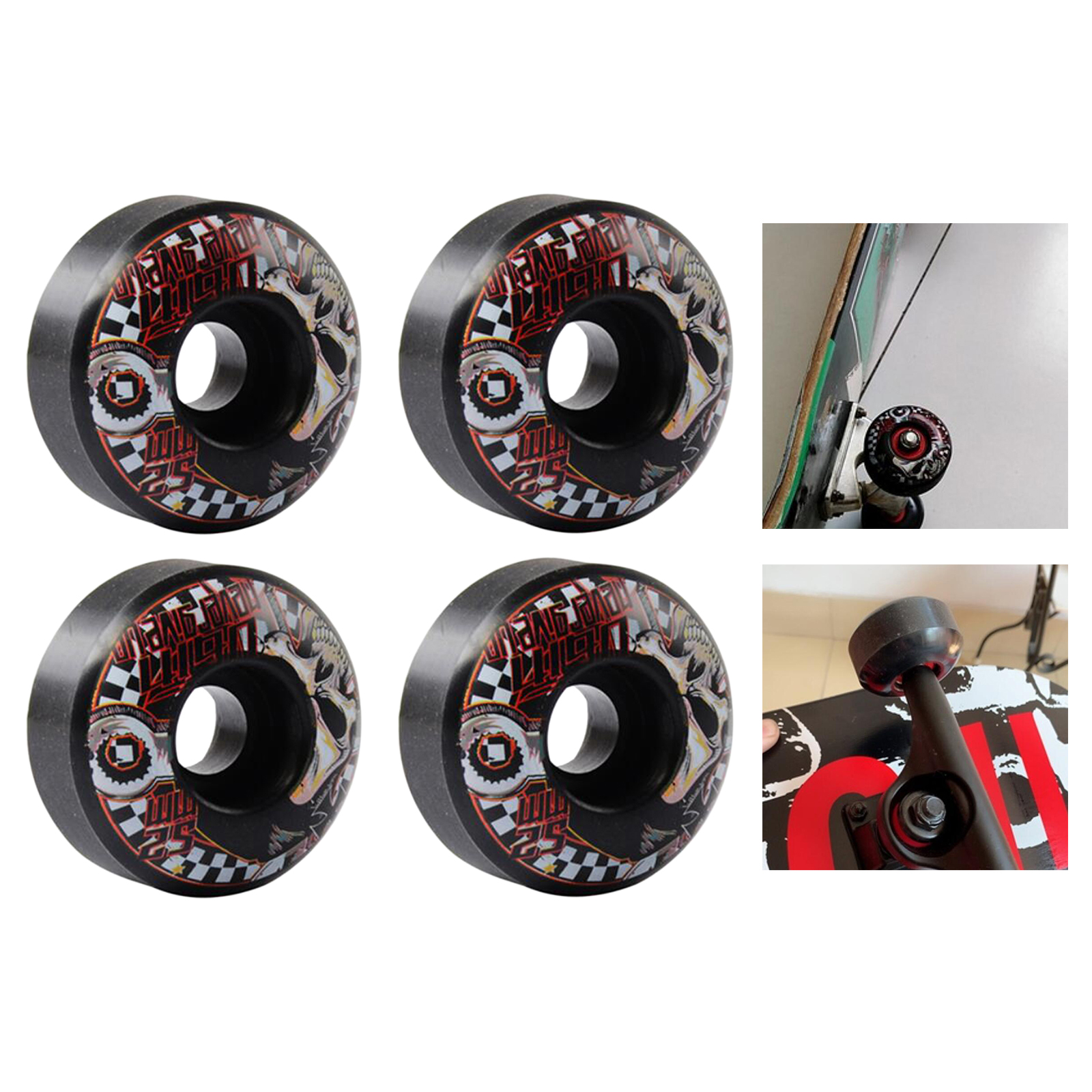 Roues de Skateboard 51D 52x30mm, 4 pièces, antidérapantes