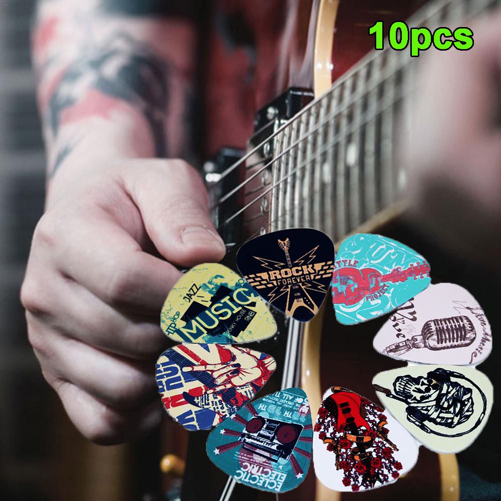 Mediator Rock Gestures for Acoustic JEPicks, Mixed Pattern, Plectrums, Celluloïd, ShHeavy Nel, 0.71mm, 10Pcs
