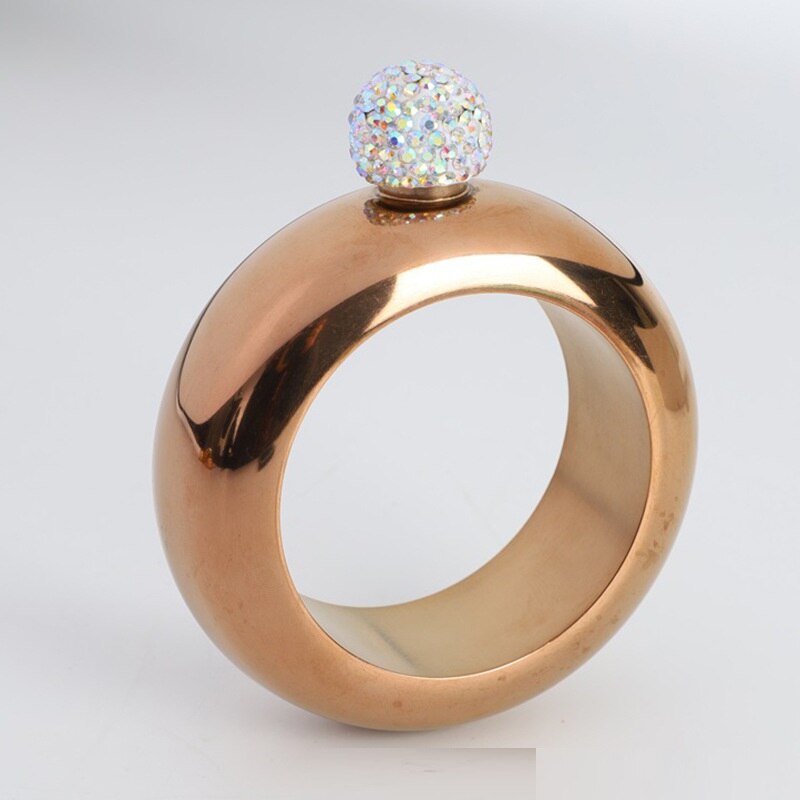 3.5oz armbanden heupfles roestvrij staal alcohol whisky wodka heupfles fles drinkgerei: Brons 2