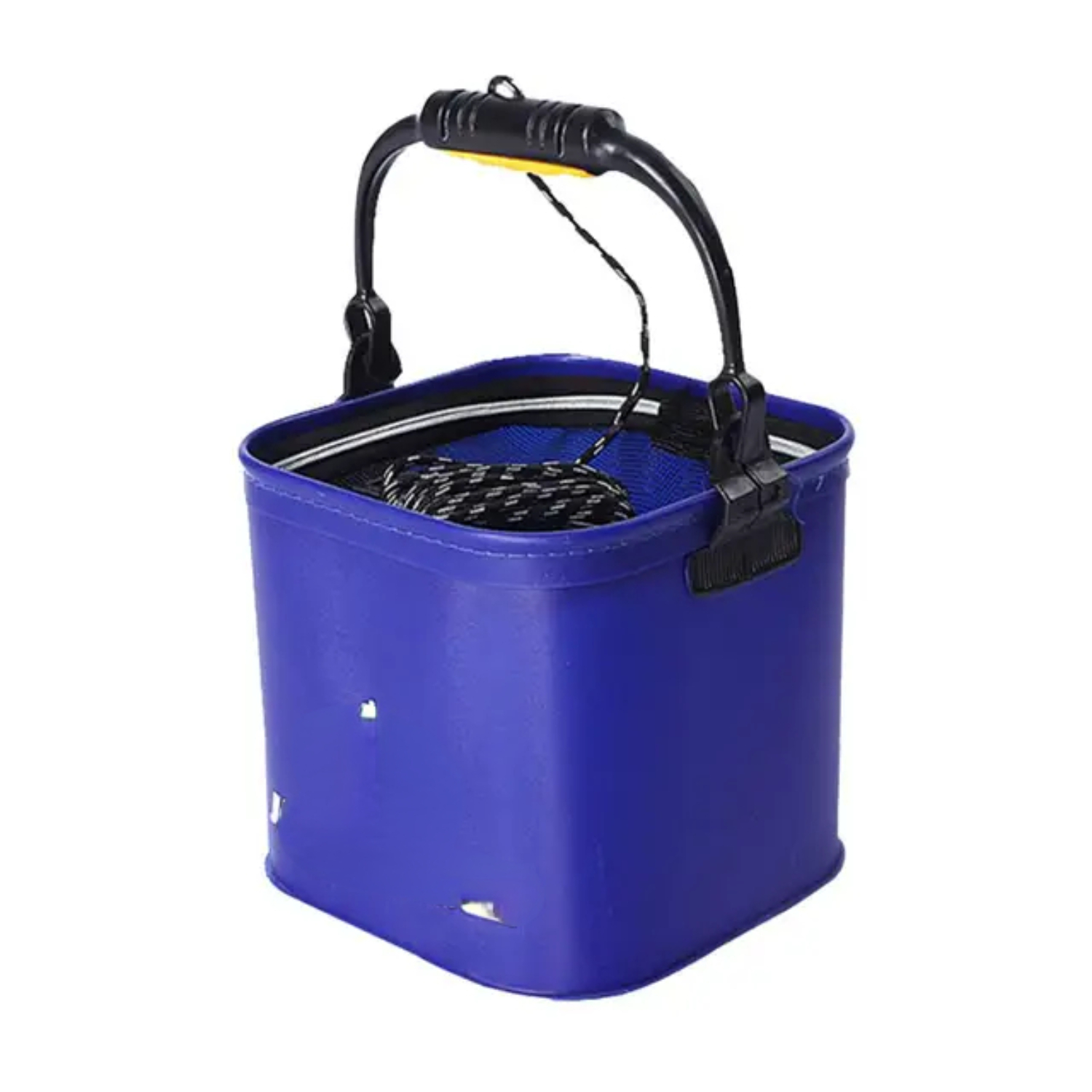 Fishing Wear Resistant Portable Folding Bait Bucket - Multifunctional Water Container: Gris claro