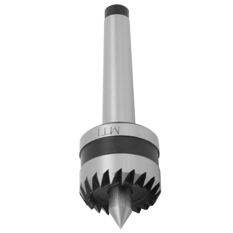MT1 herramienta de torneado de madera, cojinete de servicio pesado torno de Metal de madera centro en vivo, torno de madera multidiente Drive Centro de resorte punto