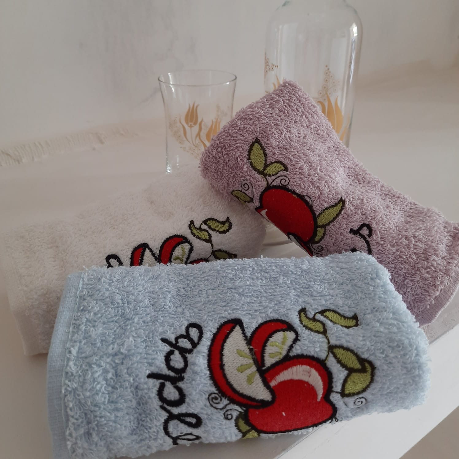 KITCHEN TOWEL SET Quick-dry Towel Bath Towels Cotton soft Dry Towels Kitchen Clean Absorbent Towels Color