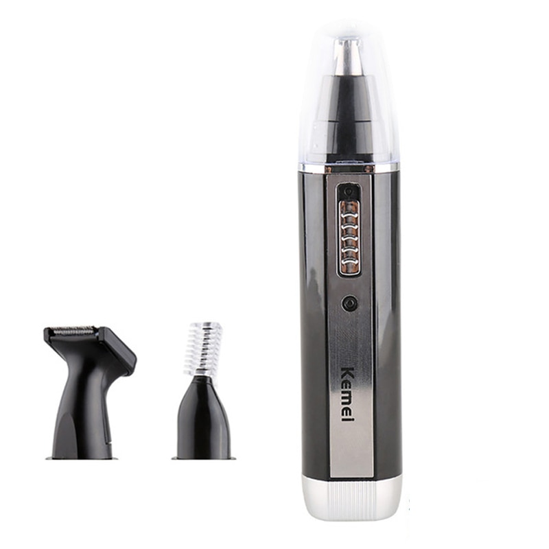 Kemei KM-6631 3 in 1 Rechargeable Nose Trimmer Electric Face Care Shaving Trimmer For Nose & Ear Nose Hair Cutter