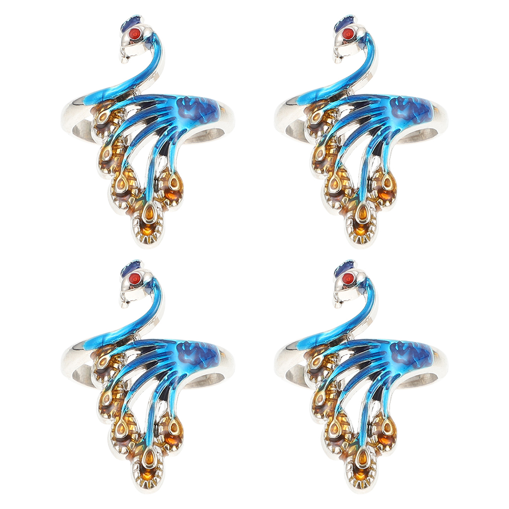 5pz anelli per maglieria anelli intrecciati semplici anelli aperti anello per dito ornamento: blu