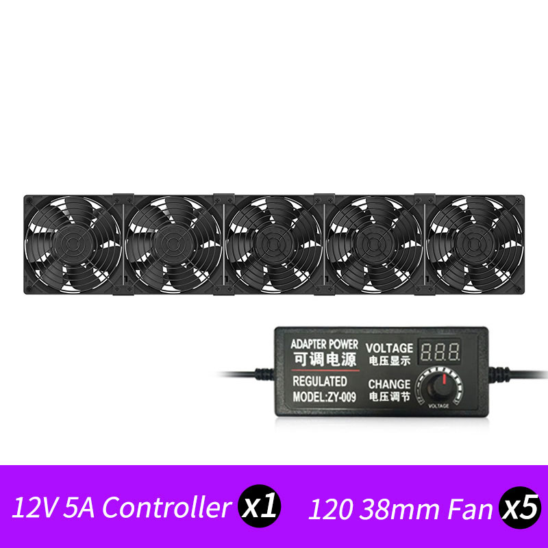 5000Rpm 12038 Hoge Snelheid Twee Kogellager Cooling System Fan Voor Computer Btc Mijnbouw Kast Server 120Mm Ventilator kit