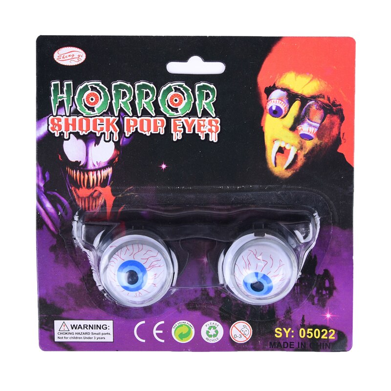 Novely Eyes Glasses Toy Pop Out Eye Eyeball Gags Toys Funny Horror Terror Scary Party Prank Joke Toys: Default Title