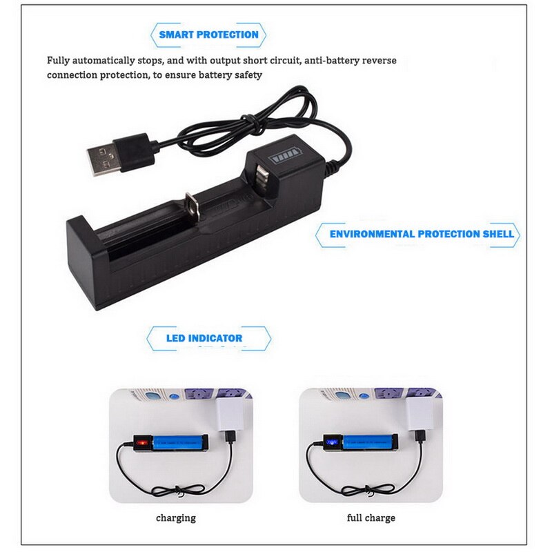 2 Ports Battery Charging Adapter USB Plug Battery Power Charger for AA/AAA Rechargeable Batteries Universal Input Output Device