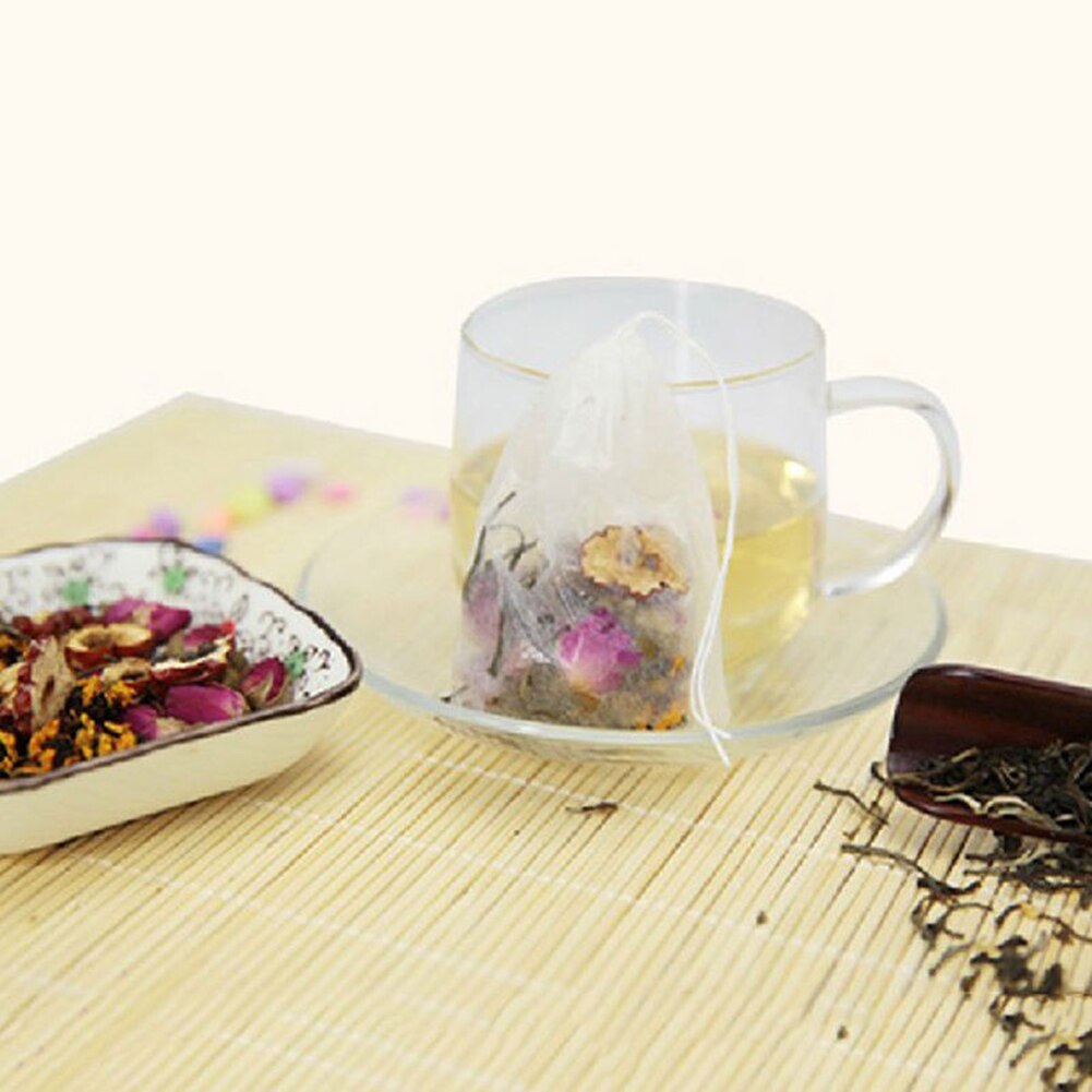 Segl teposer 100 stk tomme duftende snørepose pose 5.5*7cm segl filter kokkrydderi løse kaffeposer værktøj
