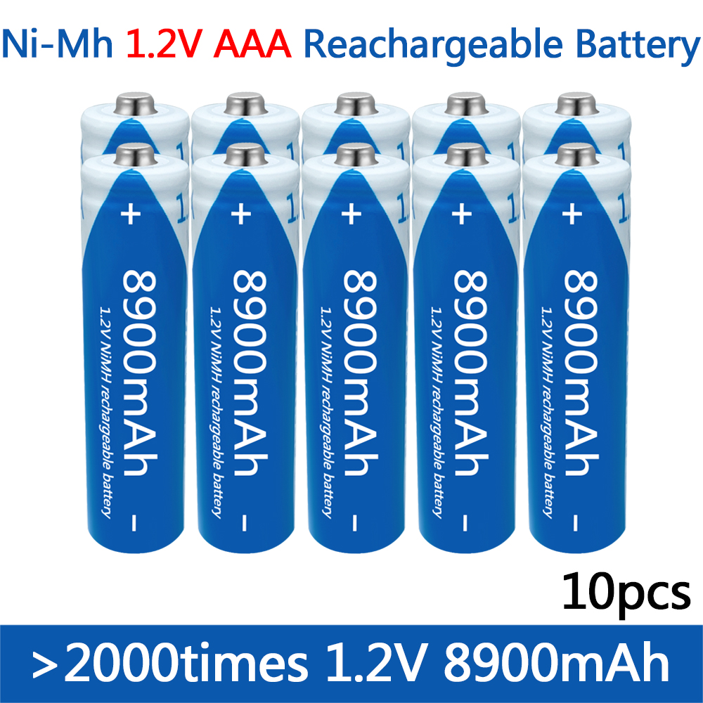 AAA 1.2V 8900mAh 100% Rechargeable NI-MH Battery AAA battery , Flashlight, Toy Watch Remote controlNI-MH Battery