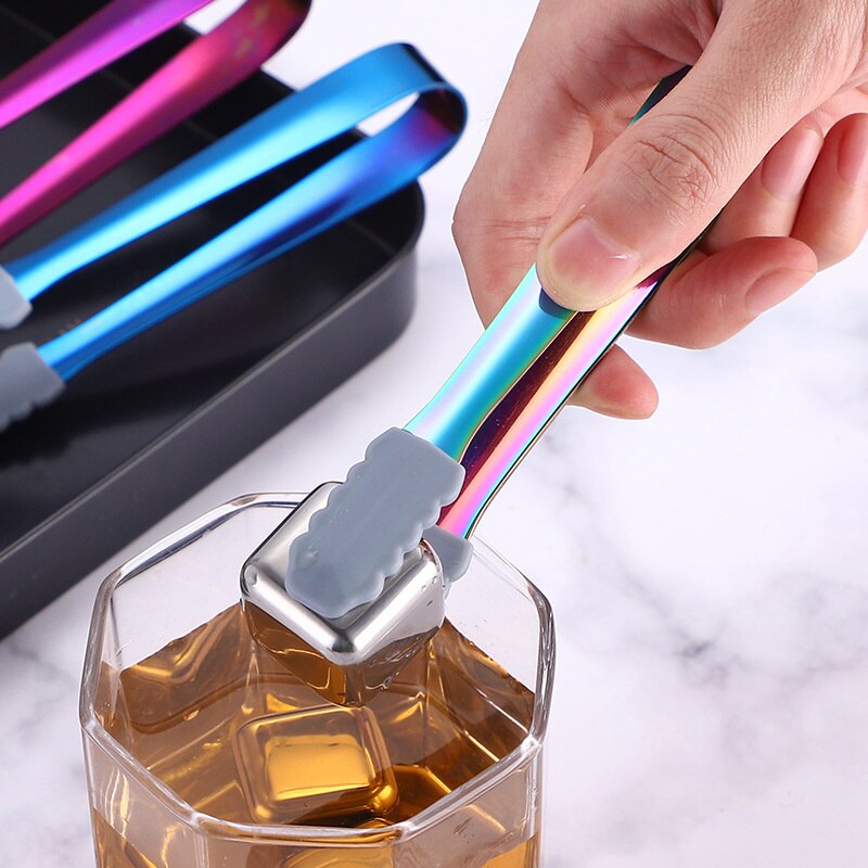 1pcs Ice Clip Ice Tong Bread Food BBQ Clip Multicolored Sugar Tongs Small Ice Tongs Ice Cooling Ice Cube Small Kitchen Tongs