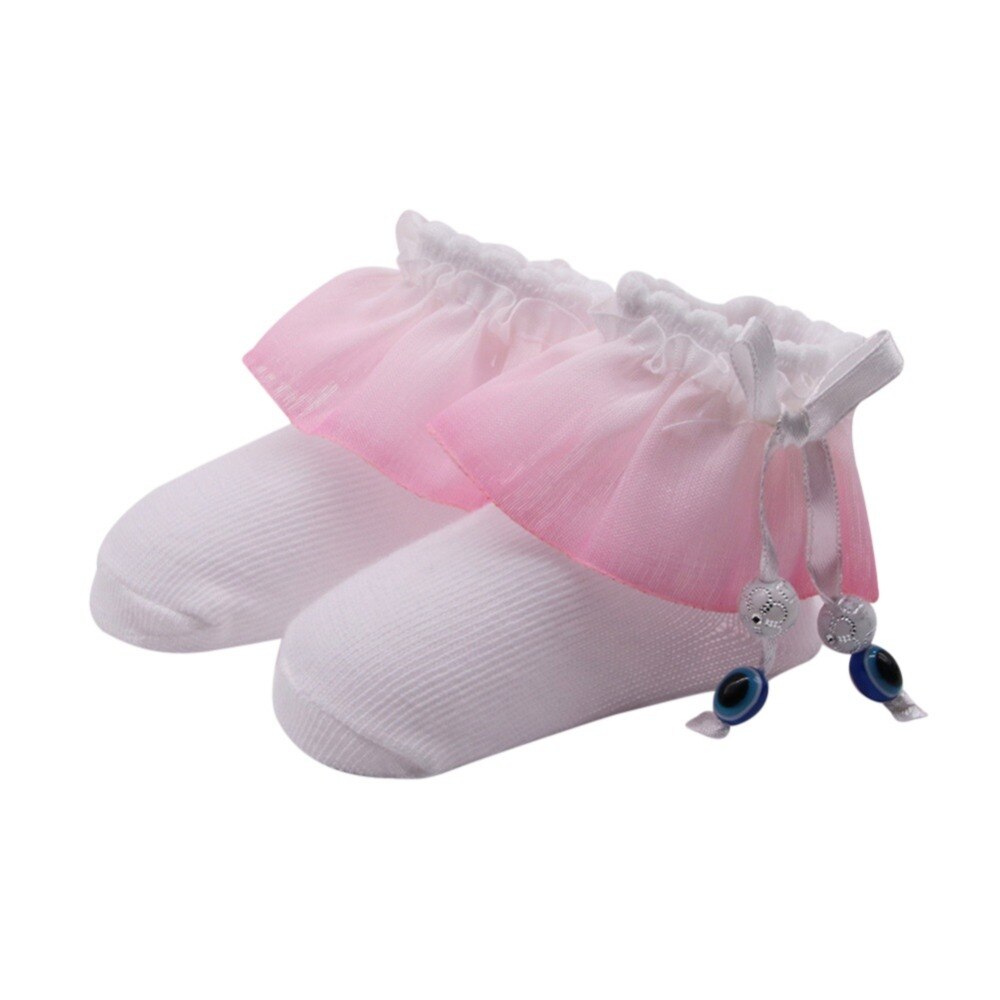 eins Baby Mädchen Nette Socken Baumwolle Gittergewebe Bogen Prinzessin Party Kleinkind freundlicher Socken