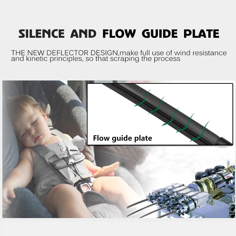 Limpiaparabrisas de goma para ventana delantera de coche, limpiaparabrisas de repuesto de silicona para Toyota Verso , LHD/RHD, 26 "+ 16", accesorios para coche