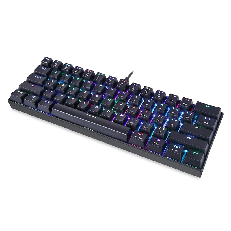 MOTOSPEED-Teclado mecánico con conexión USB para juegos, soporte con teclas RGB, interruptor rojo y azul, anti fantasma para ordenadores y TV BOX, tipo Gaming, modelo CK61