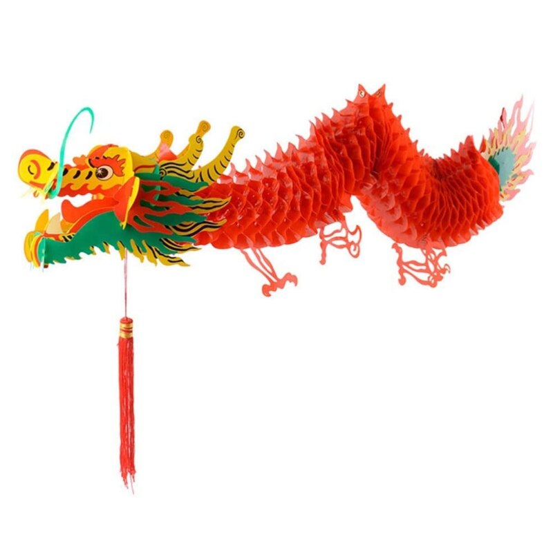 Lanterne Dragon suspendue en papier, 1.5m/1.0m, pour Festival de printemps, nouvel an chinois, ornements d&#39;extérieur, décoration de cour de centre commercial: L