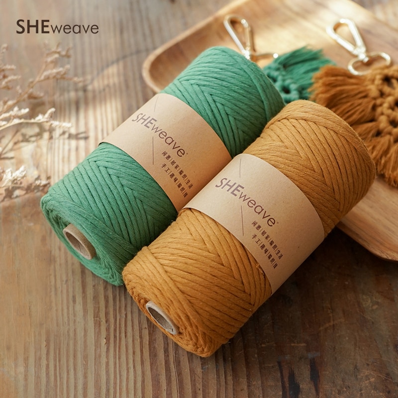 Enkele Streng Macrame Koord, Macrame Touw 3 Mm × 100 M (109yd) kleurrijke Katoenen Koord Voor Macrame Benodigdheden, Muur Opknoping