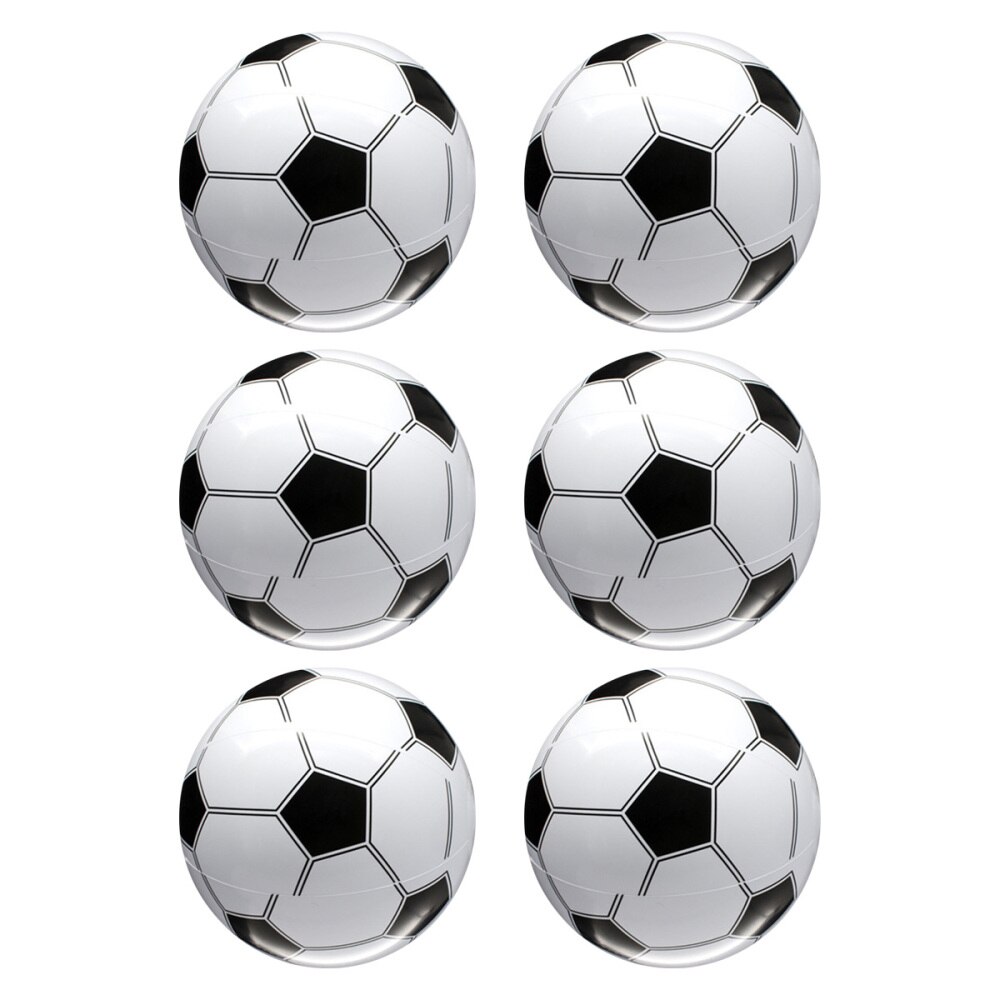 6pcs Inflatable Soccers Party Favors Toys Soccer Decor for Nightclub Bar