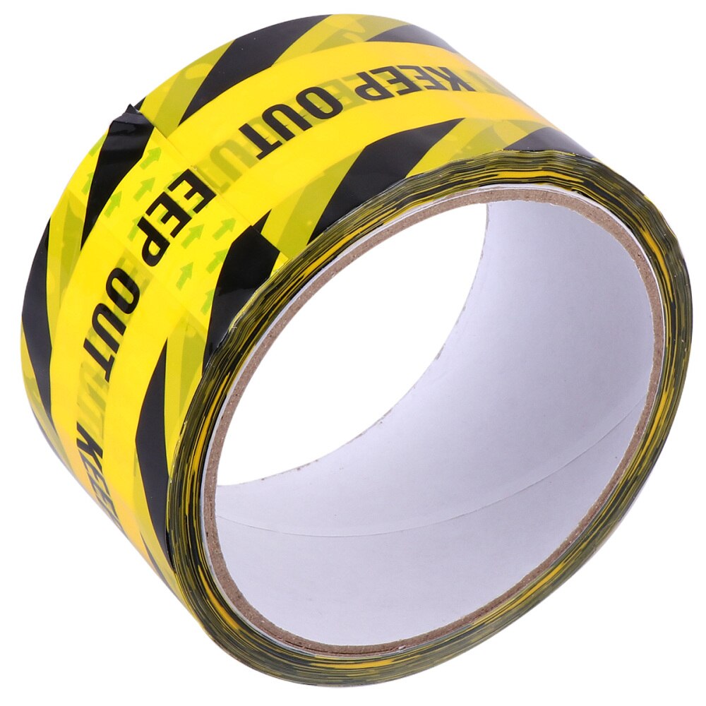 1 Roll Thank You Safety Tape Safe Self Adhesive Sticker Warning Tape Masking Tape Safety Stripes Tape for Walls Floors Pipes (Ye: Yellow KEEP OUT (wit
