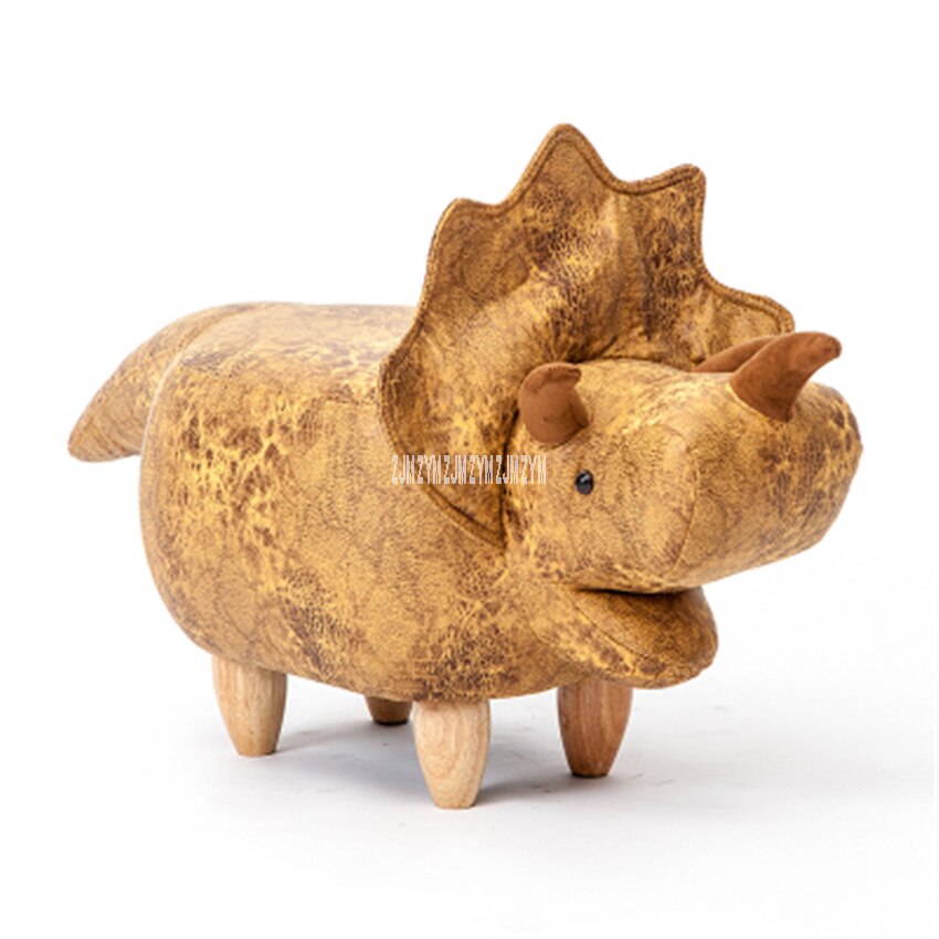 Modern High Density Resilient Sponge Animal Change Shoe Stool Solid Wood Children Shoes Storage Stool Living Room Sofa Footstool: no storage gold