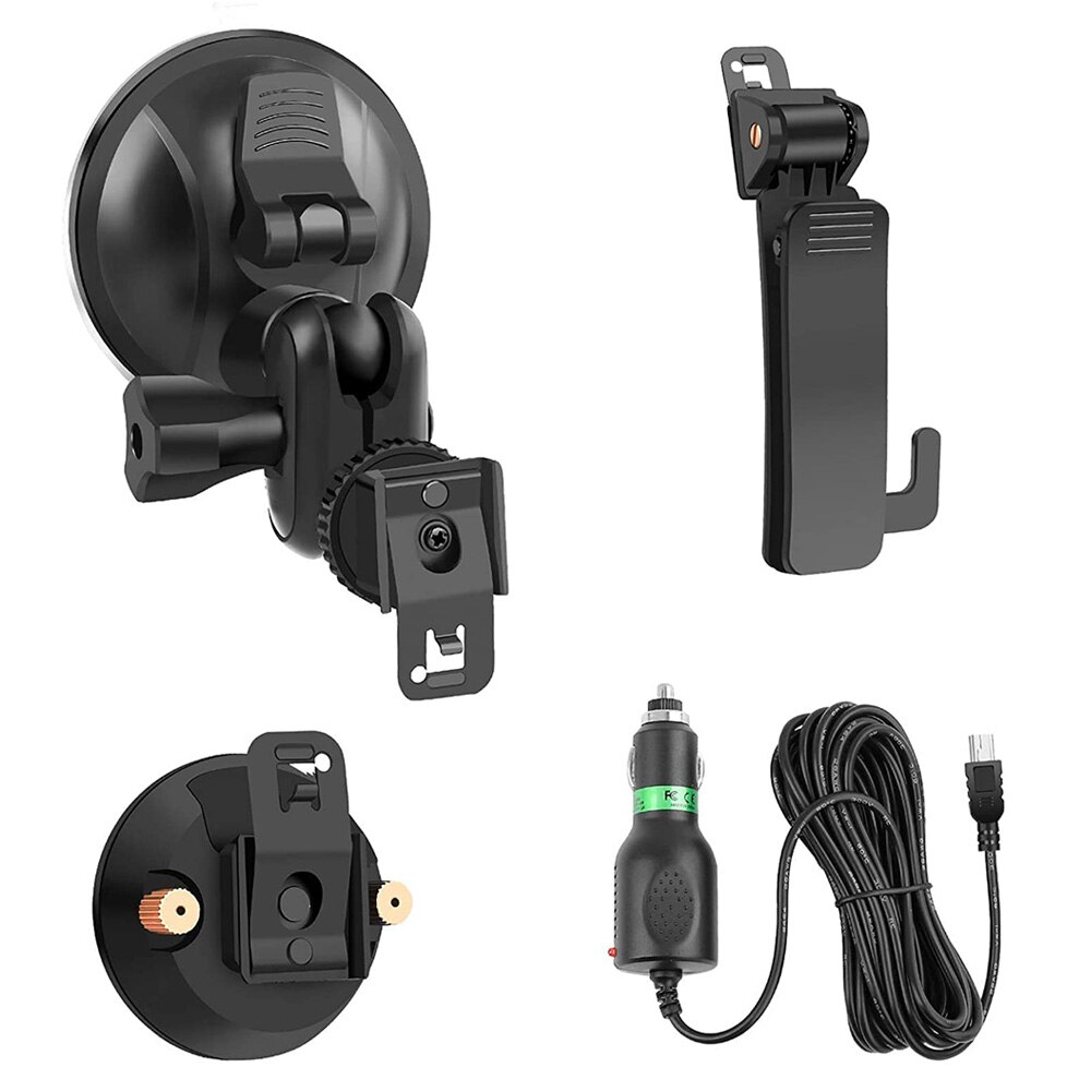 Cammpro Lichaam Gedragen Camera Accessoires Bundel Kit, schroef Clip + Autolader + Zuignap + Schouder Clip (Voor M831 &amp; I826)