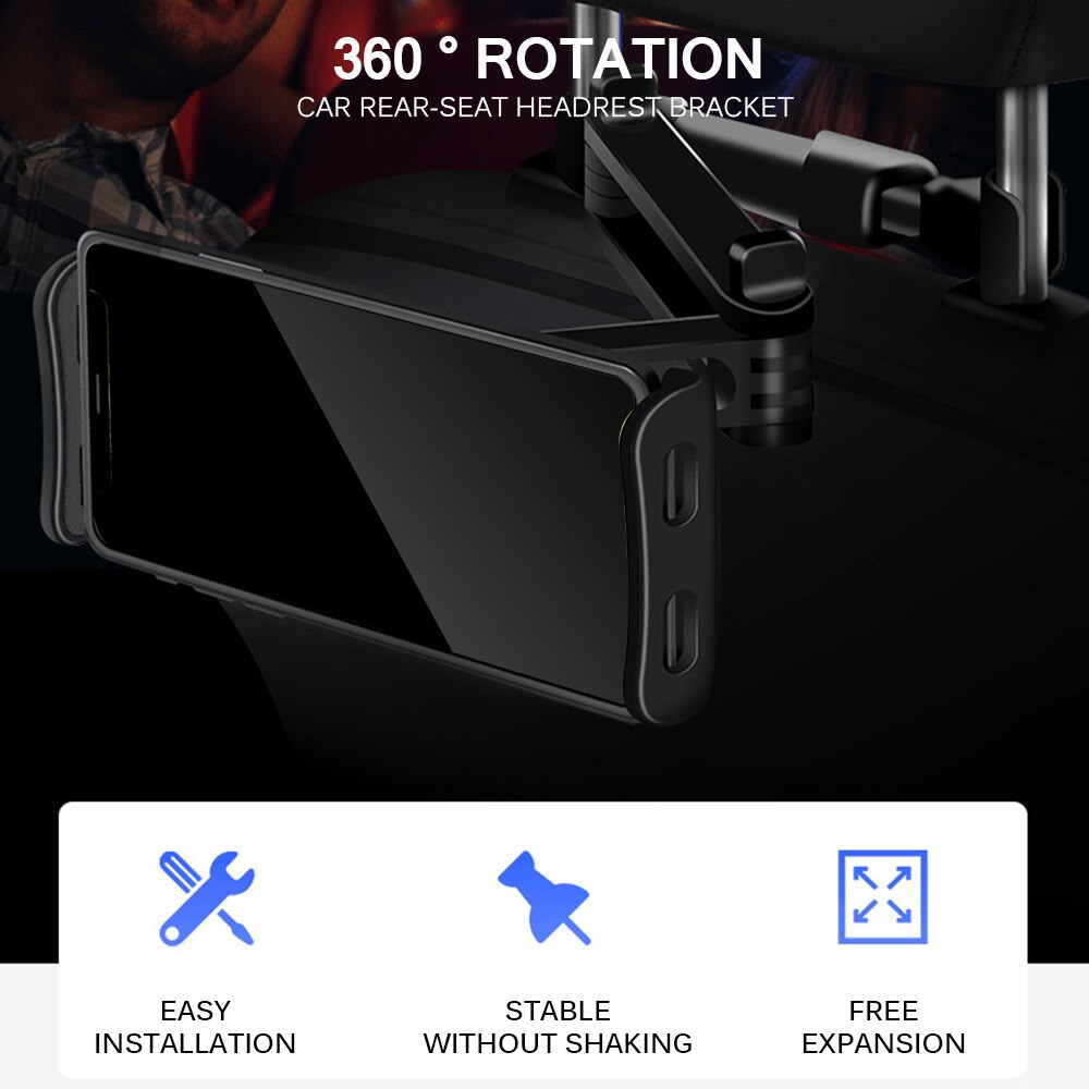 Car Seat Back Rear Kussen Tablet telefoon Houder Flexibele Auto Tablet Telefoon Houder voor ipad pro12.9 voor 4-13 inch tablet telefoon mount