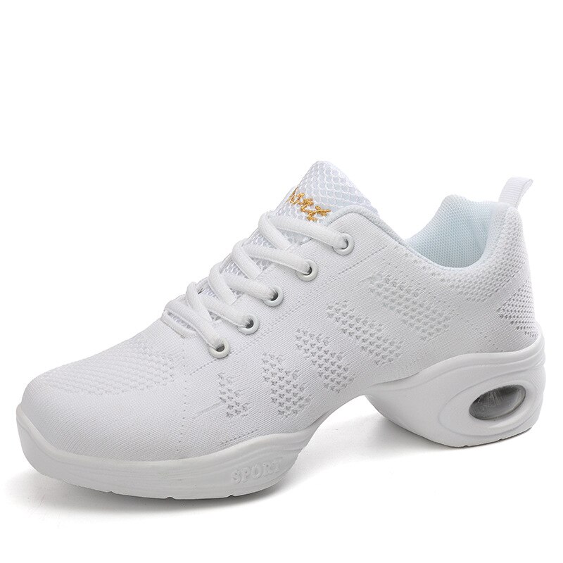 Buty do tańca kobieta panie nowoczesna miękka podeszwa Jazz Sneakers Mesh oddychająca lekka kobieta taniec Fitness buty sportowe: cl 918 White / 41
