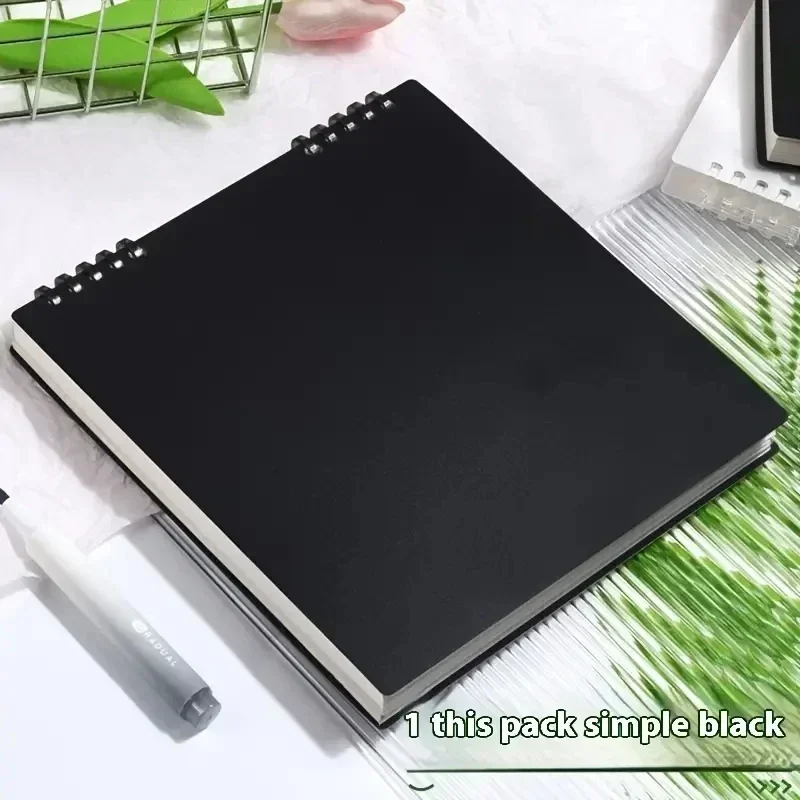 B5 Notebook, Diary, Flip Notebook, Diary, Stationery, Sketching, Writing Board, Office Supplies, School Supplies: black