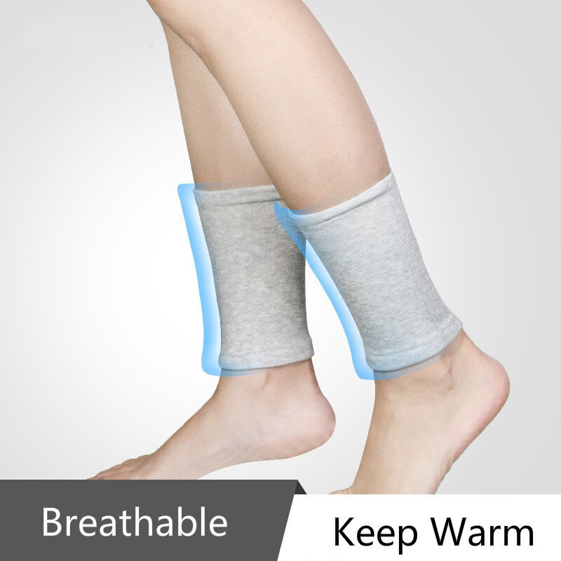 1 Pair Adjustable Elastic Ankle Brace Guard Cold-proof Warmer Calf Ankle Support Compression Sleeve Sports Protective Socks