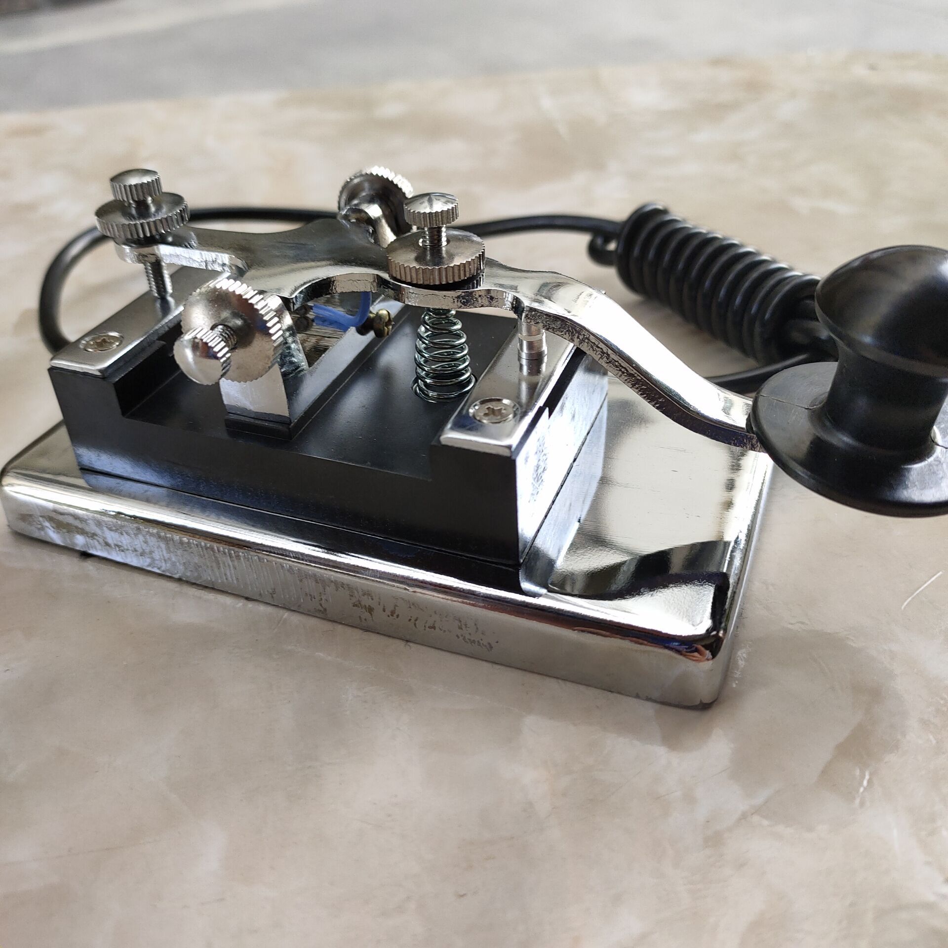 Kortegolf Radio Morse Morse Code Cw Telegram Kortegolf Radio K4 Zware Sleutel Cw Communicatie K-4 Keyer