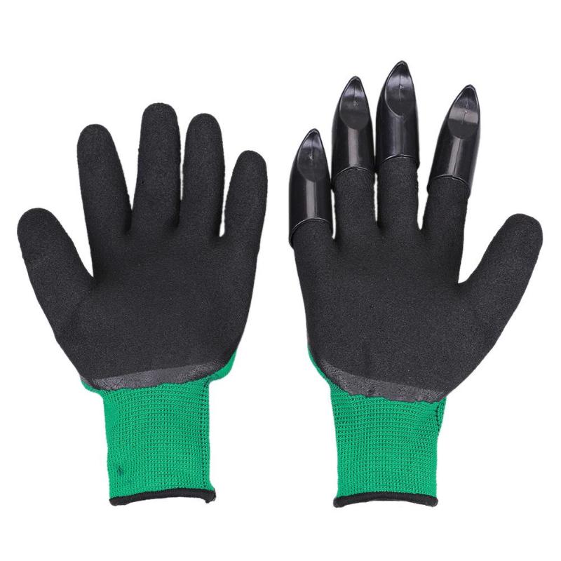 Garden Gloves with Claws for Dig Plant Genie Rubber Gloves Rose Planting Pruning Hand Claw for Digging Gardening Tool