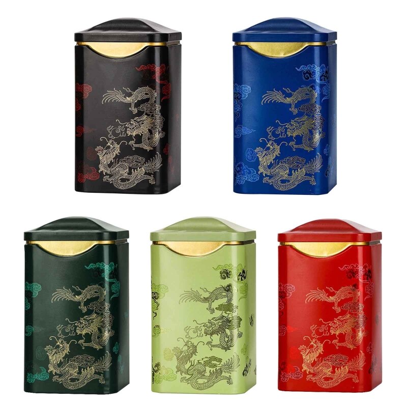 Latas vacías de hojalata de Metal, contenedor de almacenamiento para té, café, hierbas, dulces, Chocolate, azúcar, especias, aperitivos, envases para té