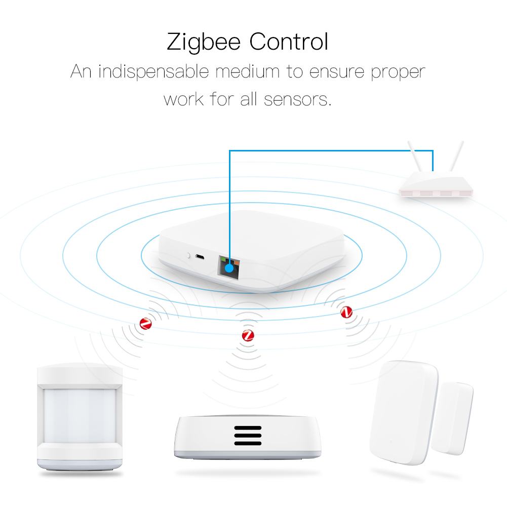 Tuya inteligente zigbee gateway hub kit pir porta & janela temperatura & sensor de umidade automação residencial cena alarme segurança vida inteligente