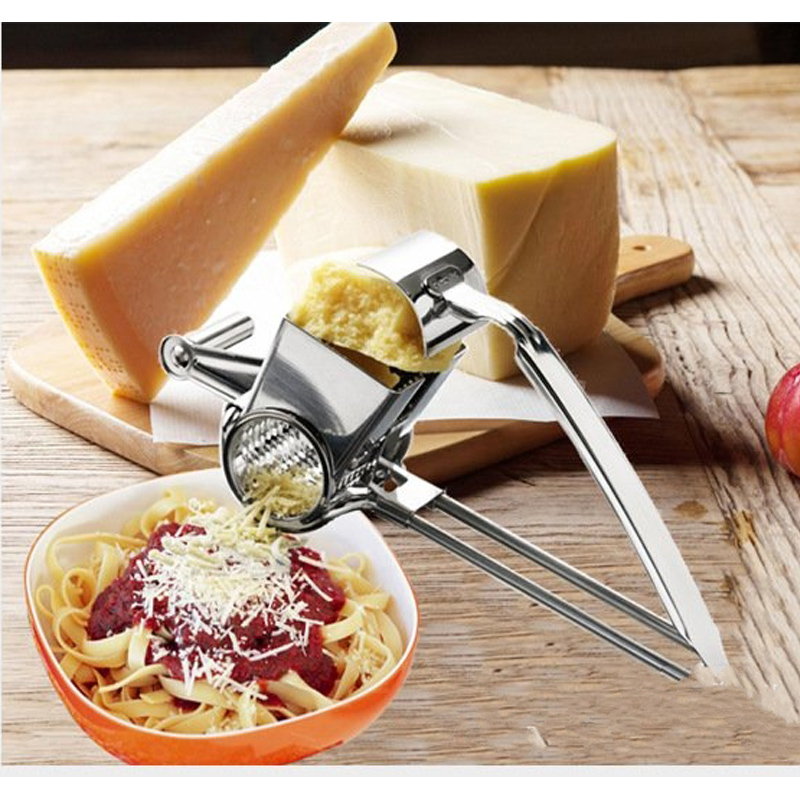 XMT-HOME Kitchen tools cheese grater slicer shreds drum Stainless steel manual ginger juice graters