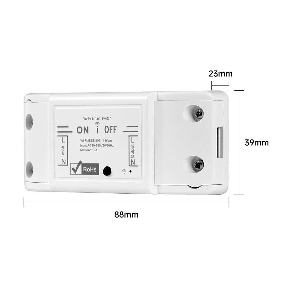 Wifi Smart Home Switch LED Light Breaker Wireless Remote Tuya Smart Life APP Control Work with Alexa Google Assistant IFTTT