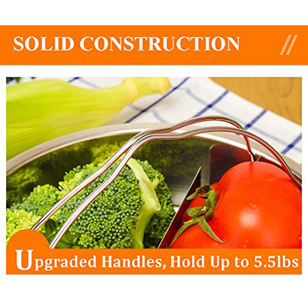 Steamer Basket with 3-way divider for Instant Pot Accessories 6 Qt 8 Quart with Pressure Cooker Egg Rack Trivet