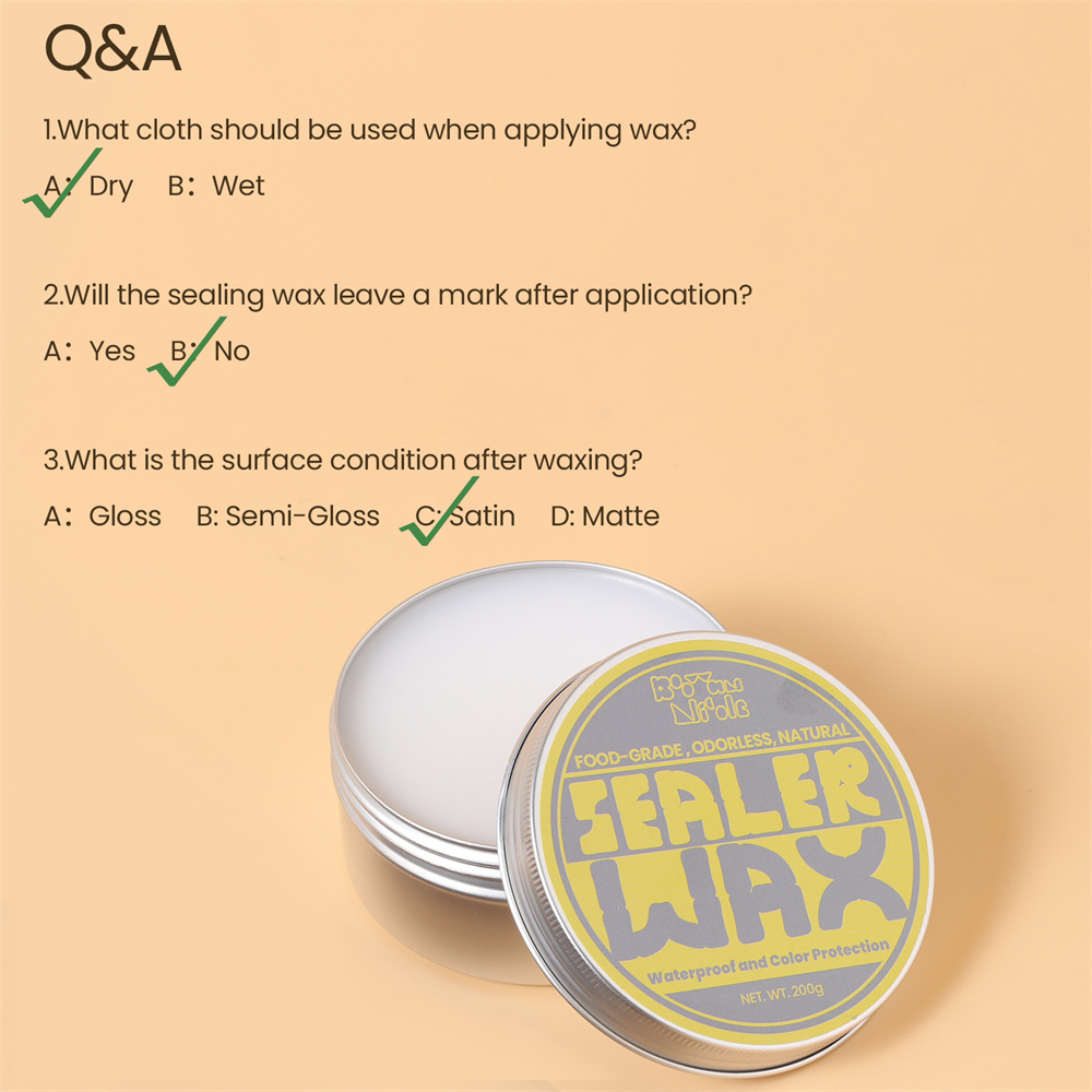 Boowan Nicole Sealer Wax Sets for Jesmonite Boowannite Concrete Cement Natural Food Grade Material Elevate Color Repel Water