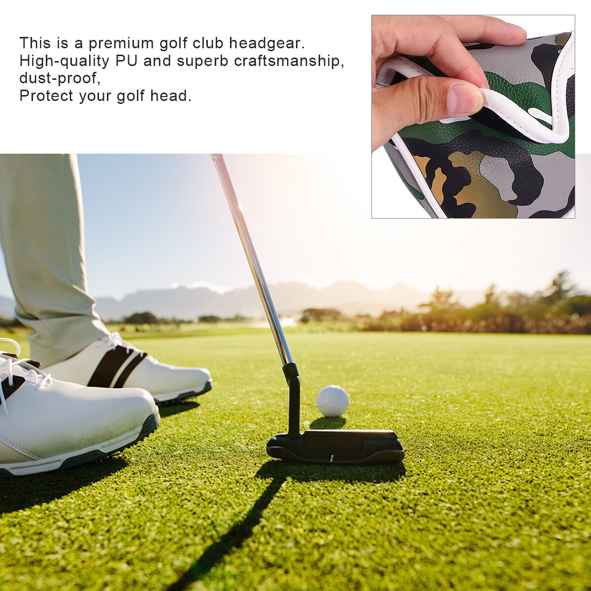 Golf Putter Covers Leather Putter Covers Golf Head Cove Universal Golf Putter Covers for Club Player Golf Man