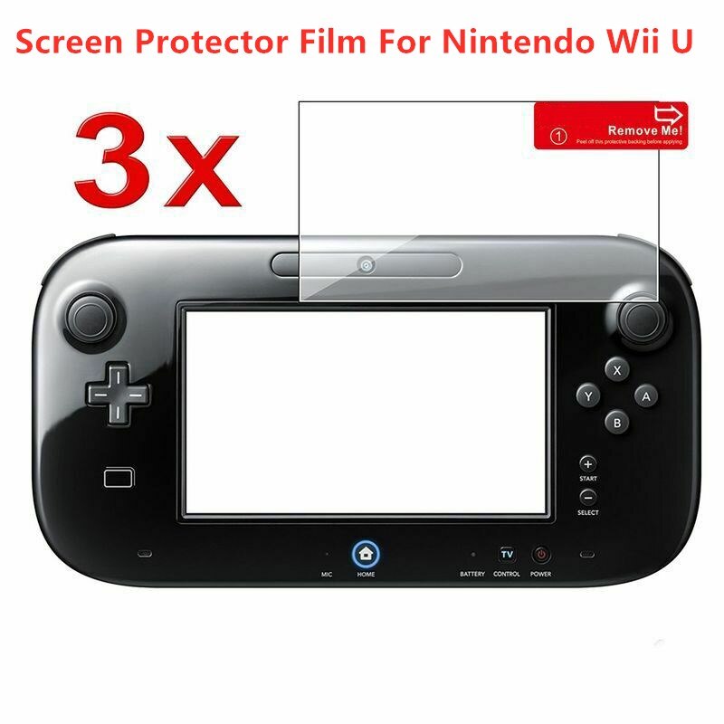 3Pcs Clear Anti Scratch Lcd Screen Protector Cover Voor Nintendo Wii U Anti-Glare Scherm Guard Beschermende Film voor Nintend Wiiu