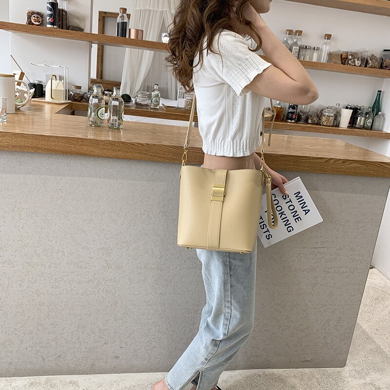 Bucket Bag Women's Spring and Summer Shoulder/Crossbody Bag Simple Different Size Bags