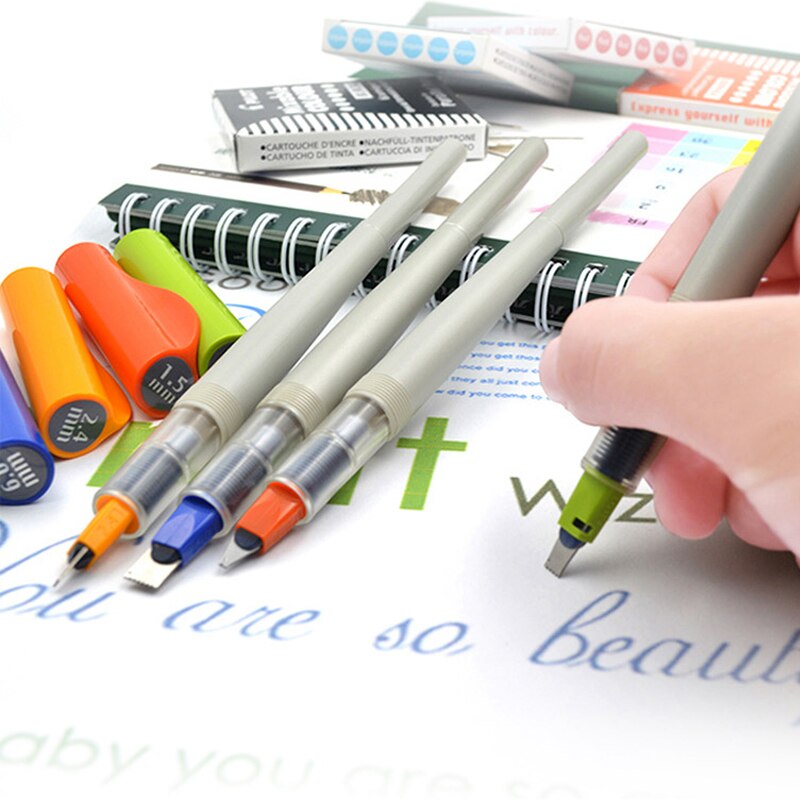 Pilot Parallel Calligraphy Pen Set with Bonus Ink Cartridge (IC-P3-AST) Writing Supplies Office & School Supplies