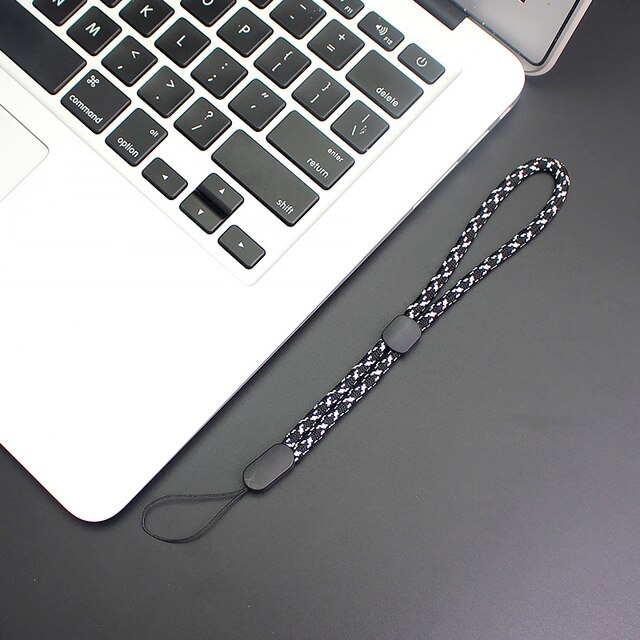 Hand Wrist Lanyard Riem Voor Telefoon Iphone 13 12 7 8 X Xiaomi Usb Flash Drives Toetsen Sleutelhangers Dslr camera Gopro Touw L30: 1pcs Black and White