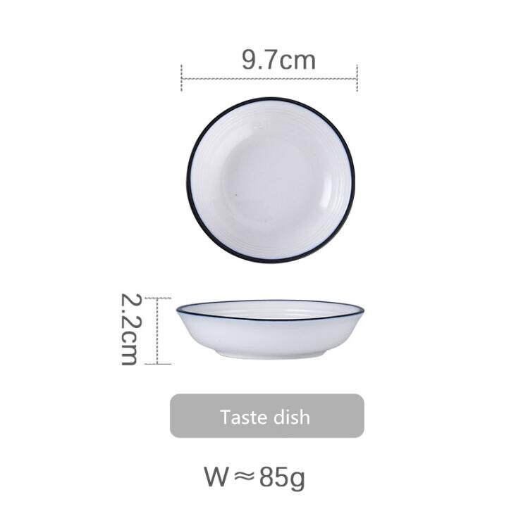 White screw Thread Dinner Plate Ceramic Kitchen Plate Tableware Set Food Dishes Rice Salad Noodles Bowl Soup Bowl 1pc: taste dish