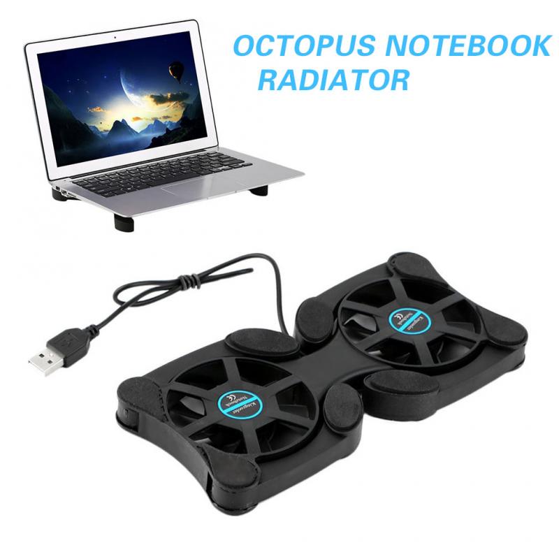 For 7-15" Laptop Mini Octopus Shape Foldable USB Cooling Pad Cooler Fan For Macbook Notebook Folding Fan Cooler Cooling Pad