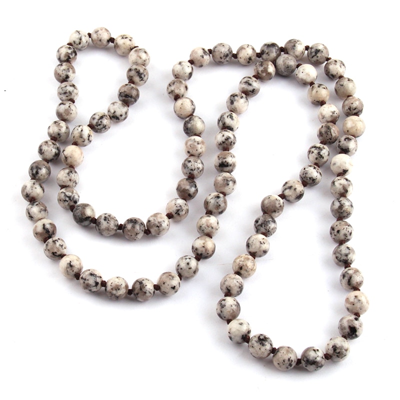 Semi ædelsten sten perler erklæring halskæde